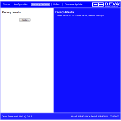 DEVA DB90-RX IP Audio Decoder, HE-AAC (v.1 &amp; 2) and MPEG-1 Layer-3 + PCM