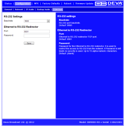 DEVA DB9000-RX IP Professional IP Audio Decoder