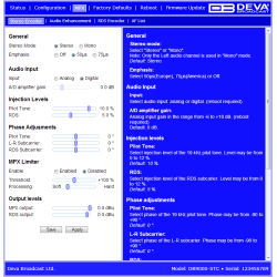DEVA DB9000-STC DSP based Stereo &amp; RDS Generator