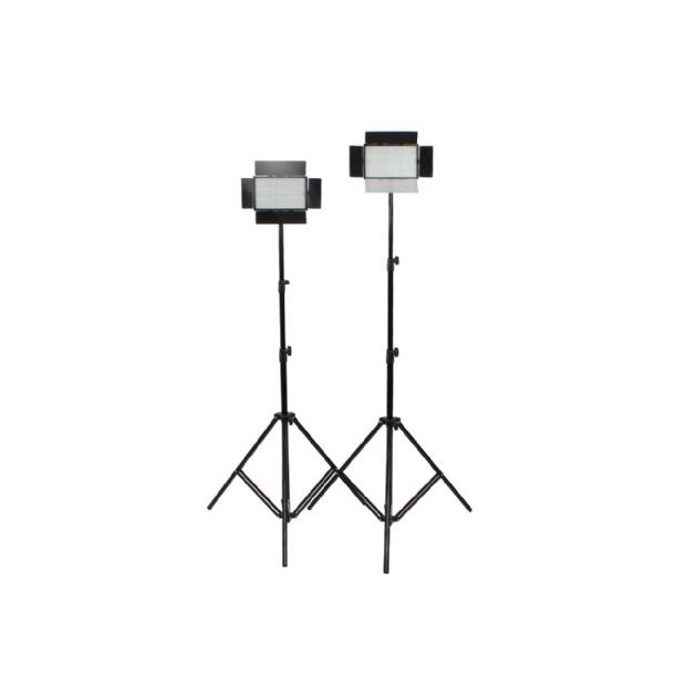 Falcon Eyes LED Lamp Set Dimmable DV-384CT with light stands - LED Studio  light 