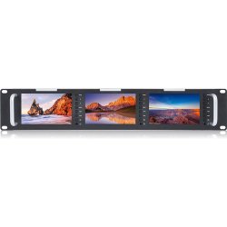 Feelworld T51 Triple 5" 2RU 800�480 Broadcast LCD Rack Mount Monitor with 3GSDI, HDMI AV input and o