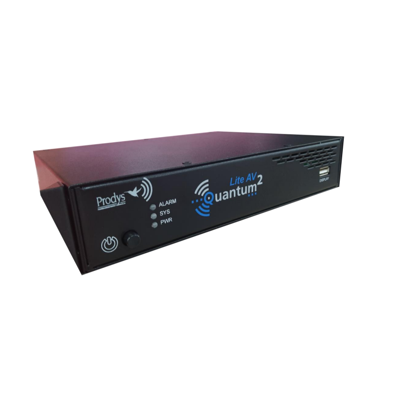 Prodys Quantum2 LITE AV Video En/Decoder - Half rack Audio-Video IP codec with AoIP Dante interface