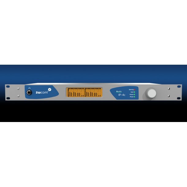 2wcom IP-4c Audio over IP Codec Base Unit with 1x 48VDC internal power supply