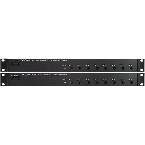 Tascam LA-81MK2 Line Signal Converter 8 Unbalanced RCA Outputs/Balanced XLR  Inputs