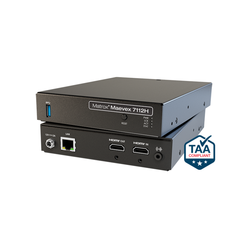 Matrox Maevex 7112 HEVC/AVC Single-Channel 4Kp60 Encoder