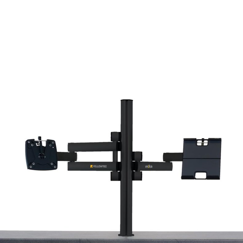 Yellowtec YT3847 m!ka Set 8: Single Monitor + Pad-Dock Set schwarz