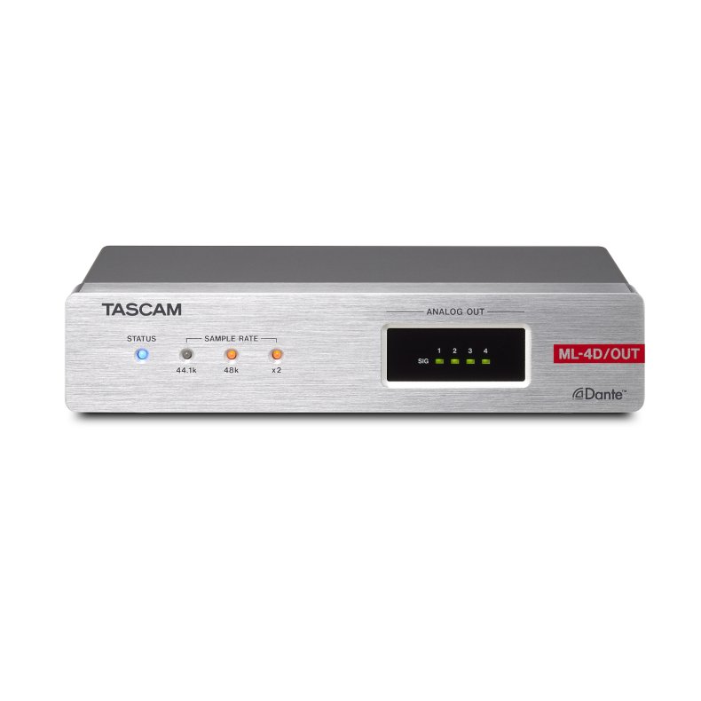 Tascam ML-4D Out Analogue Dante Converter 4 CH XLR