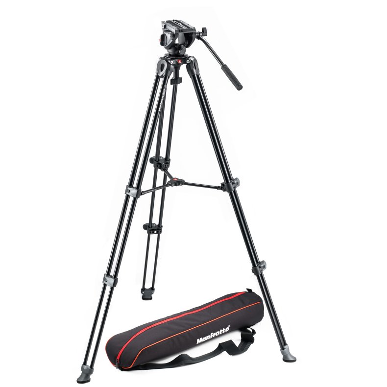 Manfrotto MVK500AM Tripod with fluid video head Lightweight with Side Lock