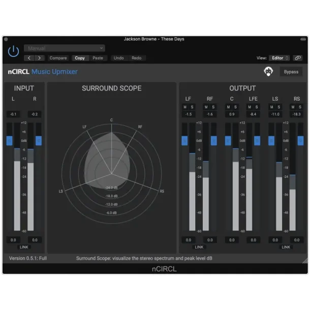 Angry Audio nCIRCL stereo to 5.1 upmixer SOFTWARE