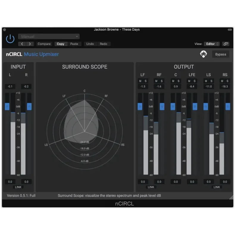 Angry Audio nCIRCL stereo to 5.1 upmixer SOFTWARE