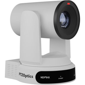 PTZOptics Move 4K, auto tracking featuring 12X Optical Zoom in white
