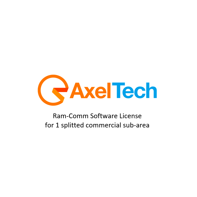 Axel RAM-COMM Software License Commercial for 1 splitted commercial sub-area