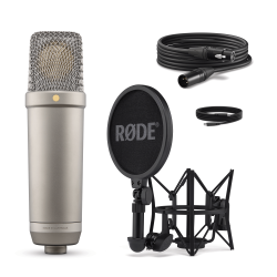 R�de NT1 5th generation  studio condenser microphone in silver with both XLR and USB-C
