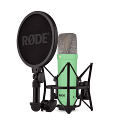 R�de NT1 Studio Vocal Microphone Condenser mic, cardioid incl. SM6 und 6m XLR-cable-green