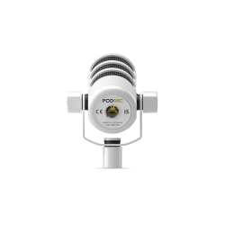 R�de PodMic Dynamic Podcasting Microphone - white