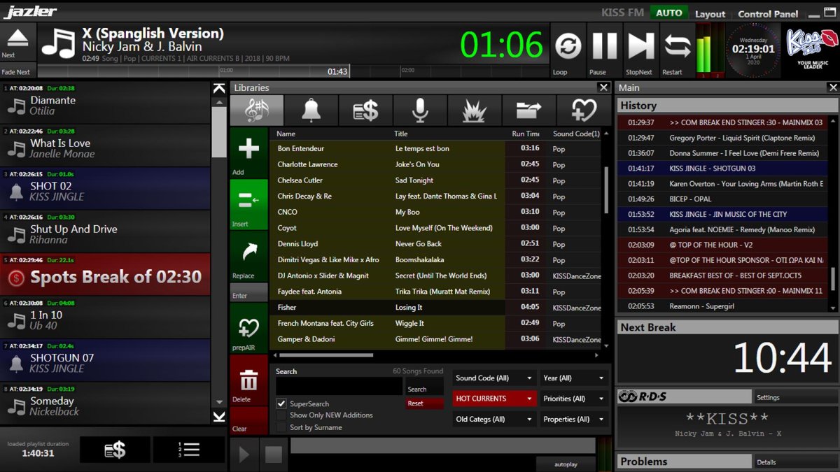 Jazler SOHO Radio Automation Software, 2 screen support, multiple ...