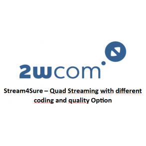 2wcom Stream4Sure Option for IP 4c:  Stream4Sure - Quad streaming with different coding and quality