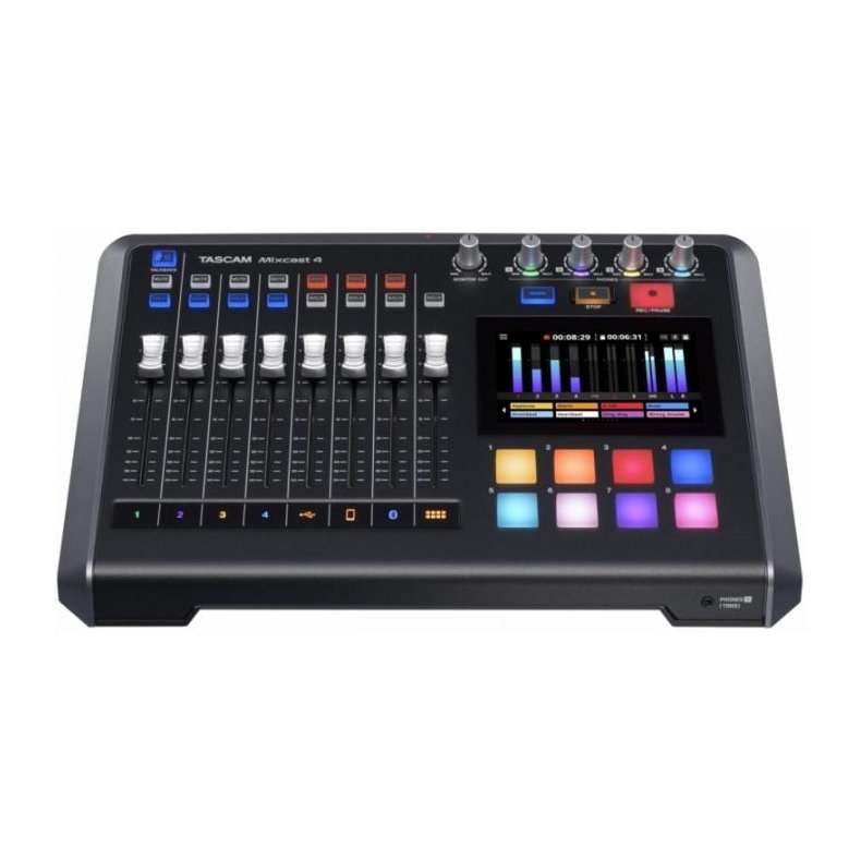 Tascam Mixcast4 pocast Mixer, Recorder USB Audiointerface