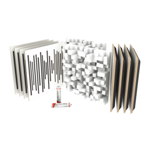 Vicoustic VicStudio Box WHITE  8 Wavewood Ultra Lite + 2 Multifuser DC2 + 2 Flexi Glue Ultra