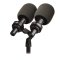 Shure VIP55SM Dual mount kit holds 2 microphones with tapered handles side-by-side, President-model for 2x SM57