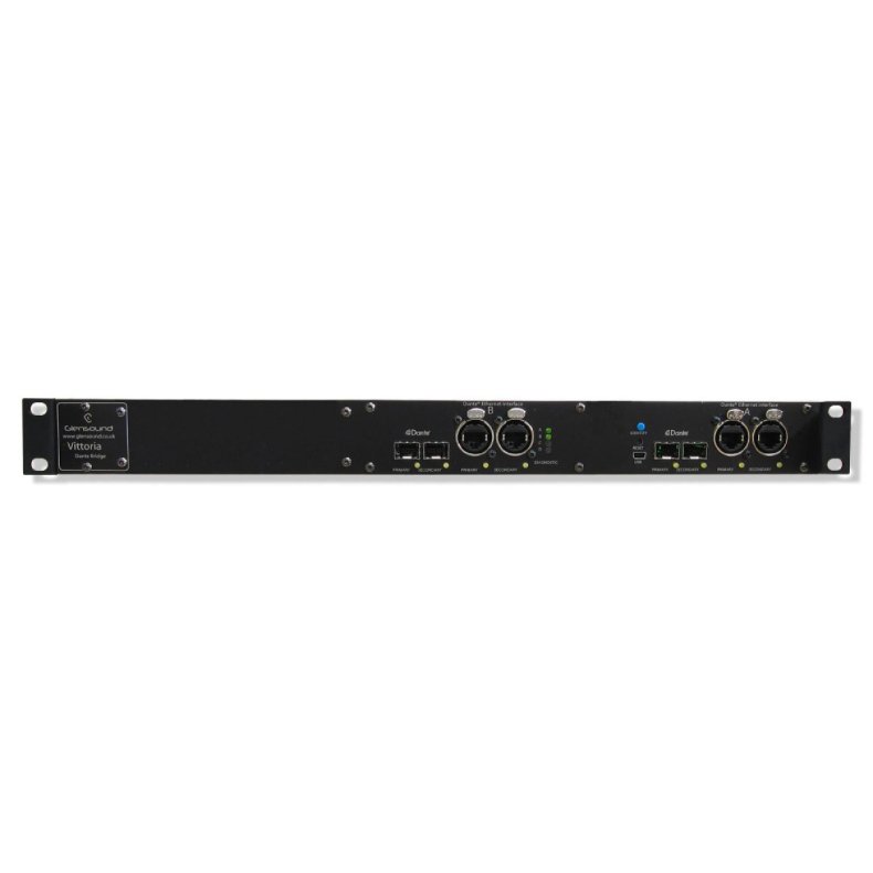 Glensound VITTORIA Dante network audio bridge, isolated Dante and Ravenna networks