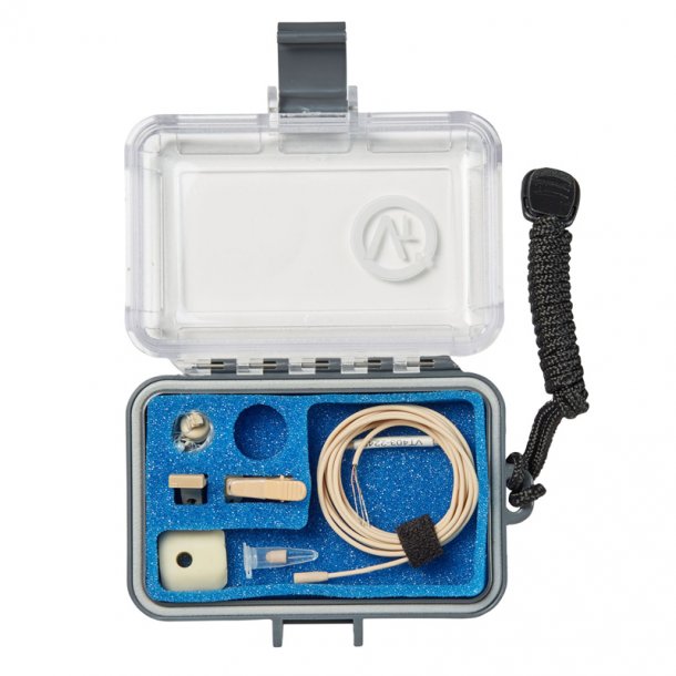 Voice Technologies VT401 Beige Ultra mini Omni Lavalier Microphone in VTO Box with accessories