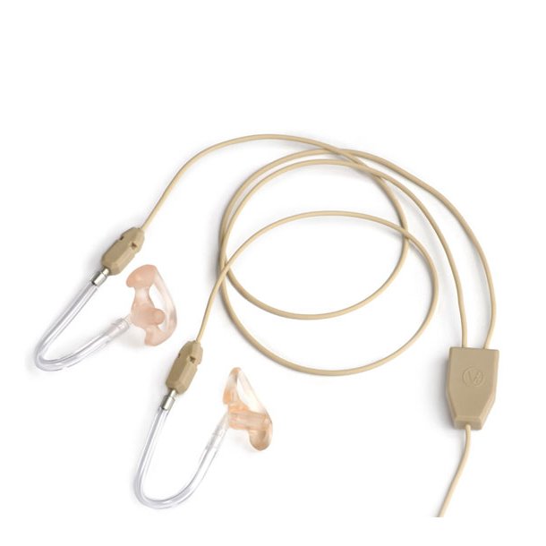 Voice Technologies VT602 Stereo Earphone, beige straigt cable in VTO Box
