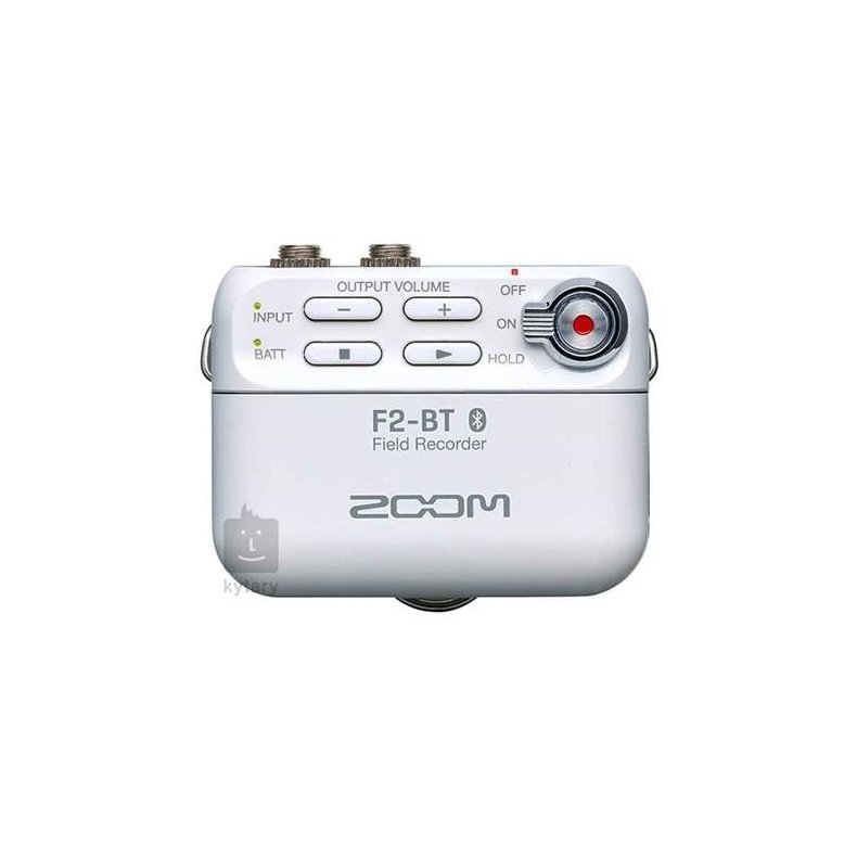 Zoom F2-BT white Field Recorder with Bluetooth and Lavalier Mic