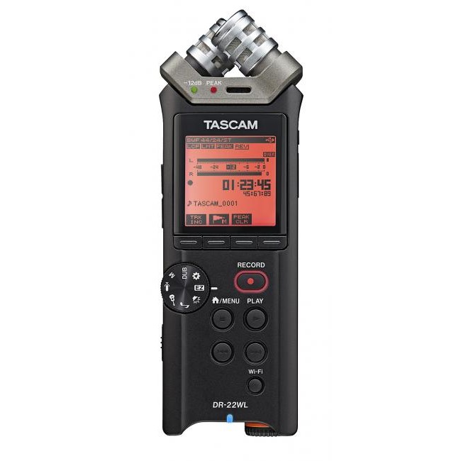 Tascam　Wifi　Handheld　DR-22WL　Equip.　Recorder　with　Reporter　Commentator